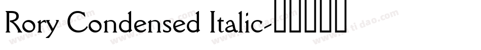 Rory Condensed Italic字体转换